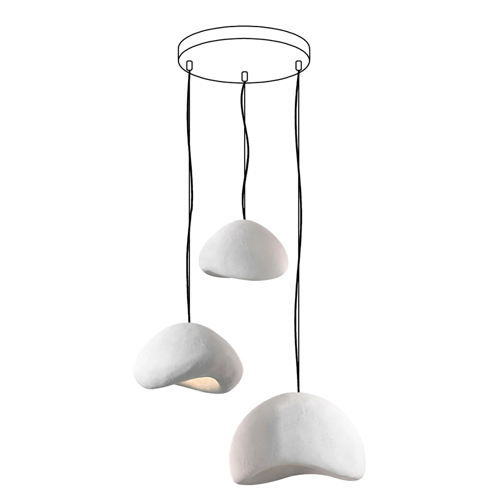 Zenra Wabi-Sabi Organic Chandelier - Eco-Friendly, Adjustable Height