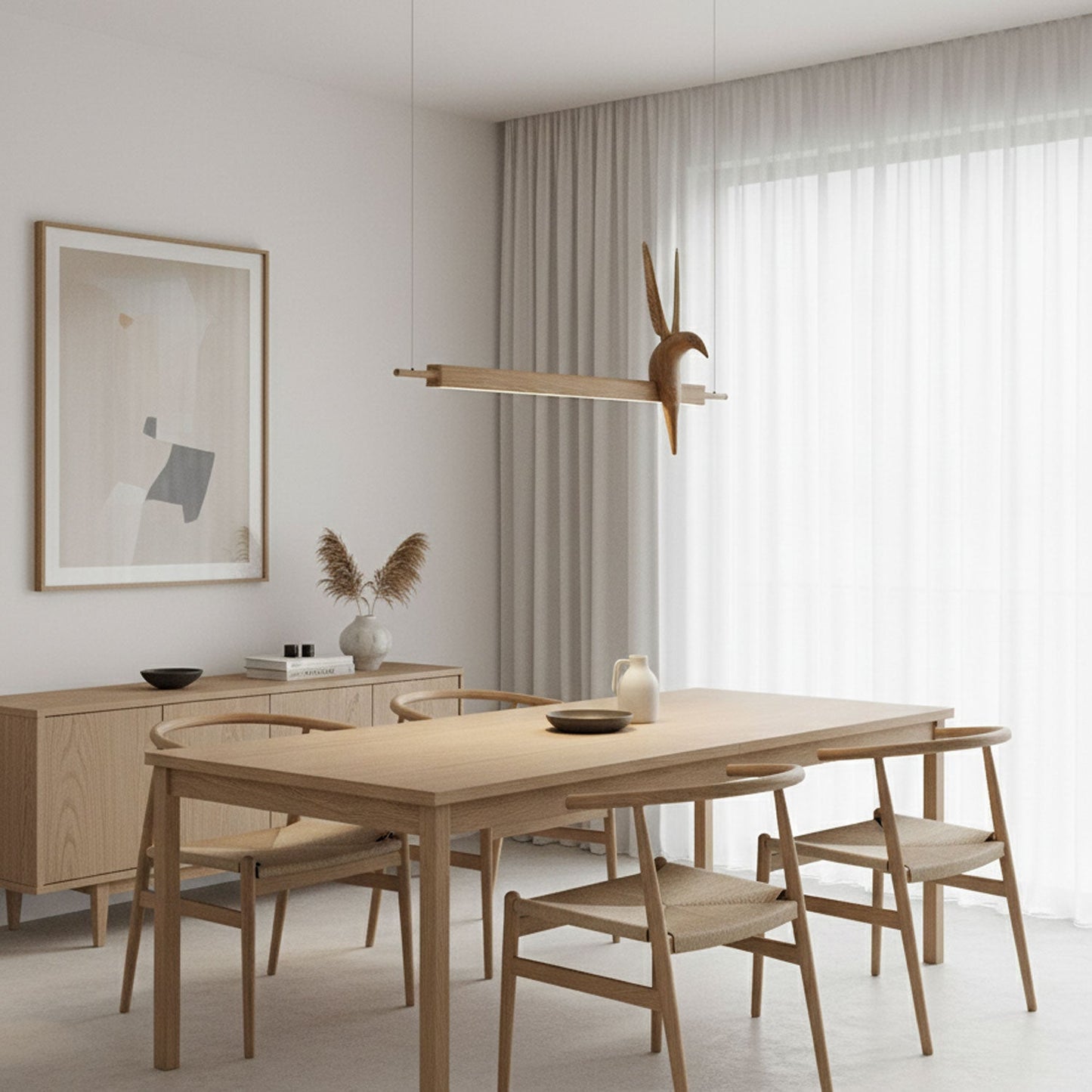 Elegant Wait Chandelier - LED Illumination & Adjustable Height