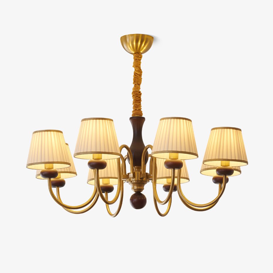 Walden Pleat Chandelier - Elegant Design with Adjustable Height & LED
