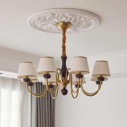Walden Pleat Chandelier - Elegant Design with Adjustable Height & LED