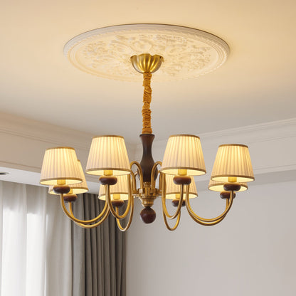 Walden Pleat Chandelier - Elegant Design with Adjustable Height & LED