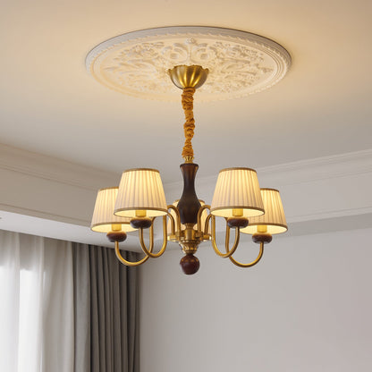 Walden Pleat Chandelier - Elegant Design with Adjustable Height & LED