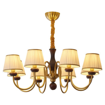 Walden Pleat Chandelier - Elegant Design with Adjustable Height & LED