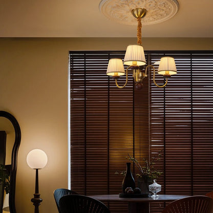 Walden Pleat Chandelier - Elegant Design with Adjustable Height & LED