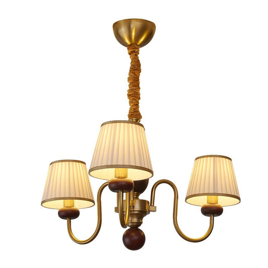 Walden Pleat Chandelier - Elegant Design with Adjustable Height & LED