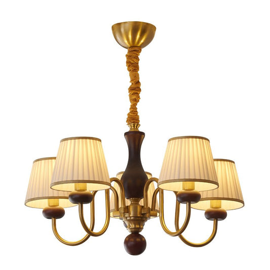 Walden Pleat Chandelier - Elegant Design with Adjustable Height & LED