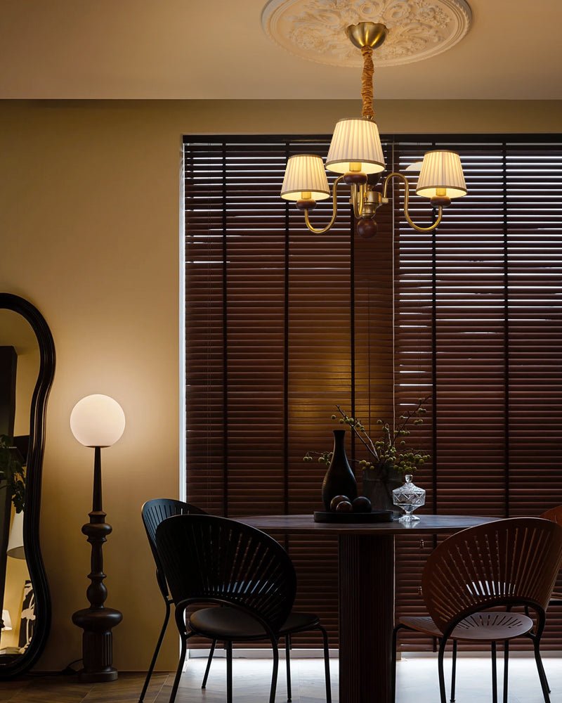 Walden Pleat Chandelier - Elegant Design with Adjustable Height & LED