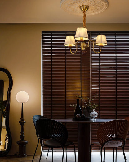 Walden Pleat Chandelier - Elegant Design with Adjustable Height & LED