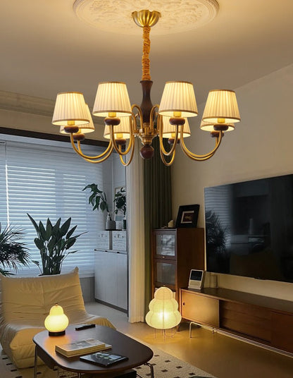 Walden Pleat Chandelier - Elegant Design with Adjustable Height & LED