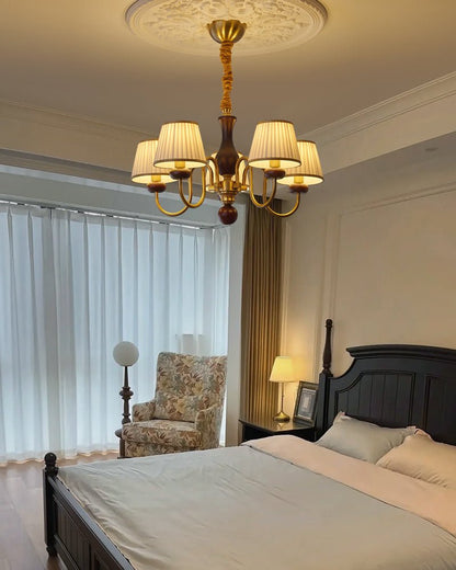 Walden Pleat Chandelier - Elegant Design with Adjustable Height & LED