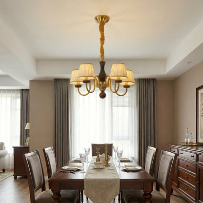 Walden Pleat Chandelier - Elegant Design with Adjustable Height & LED