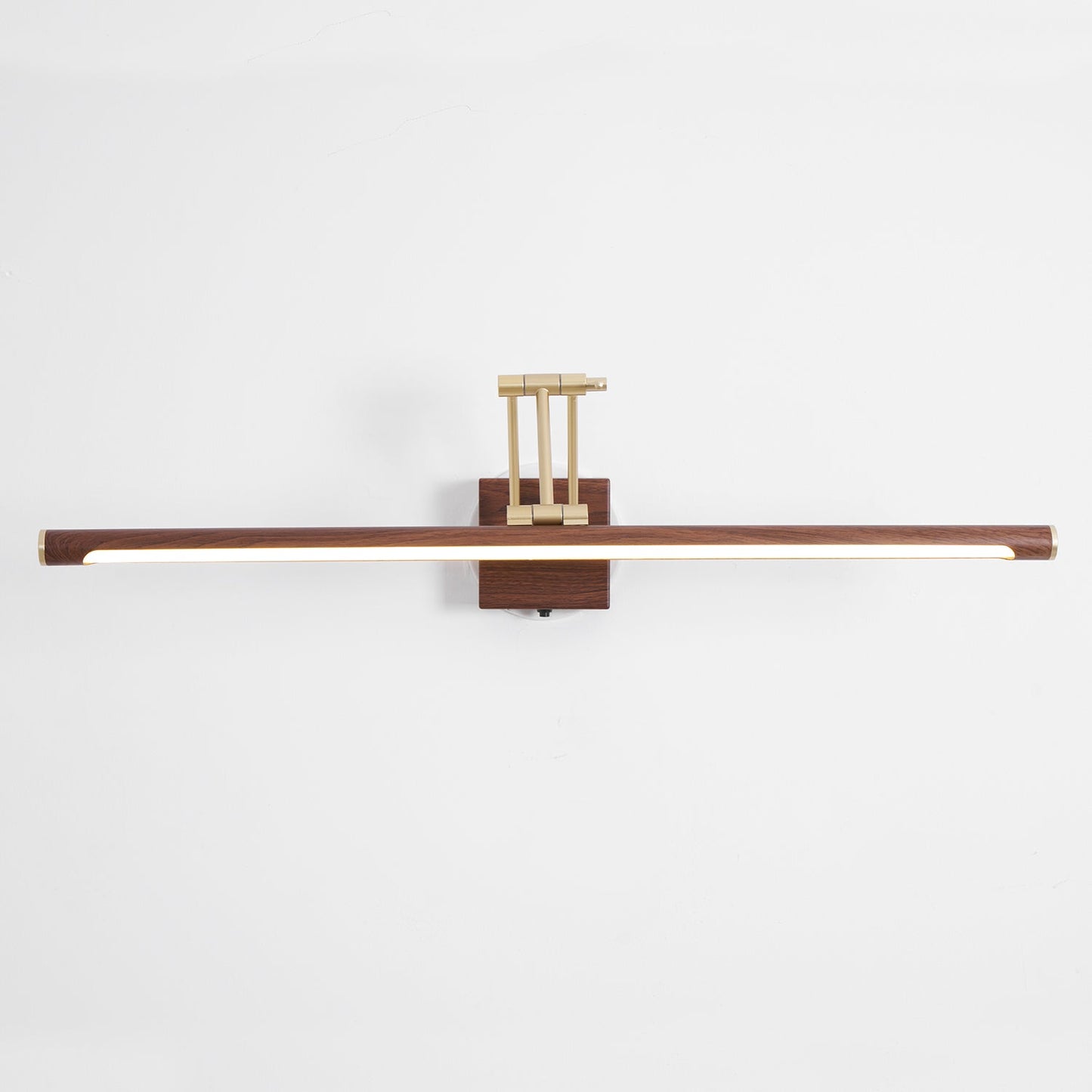 Walnut Linear Adjustable Wall Light - Dimmable & Energy Efficient