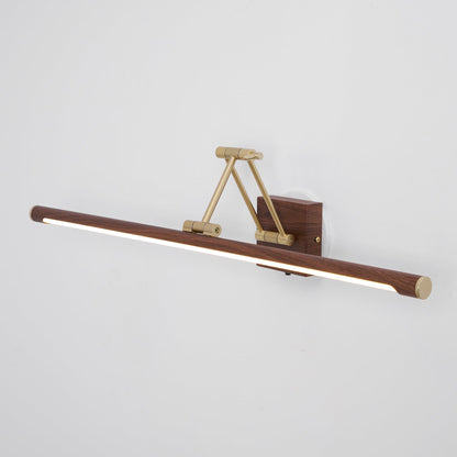 Walnut Linear Adjustable Wall Light - Dimmable & Energy Efficient