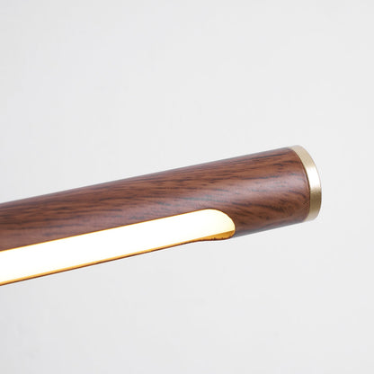 Walnut Linear Adjustable Wall Light - Dimmable & Energy Efficient