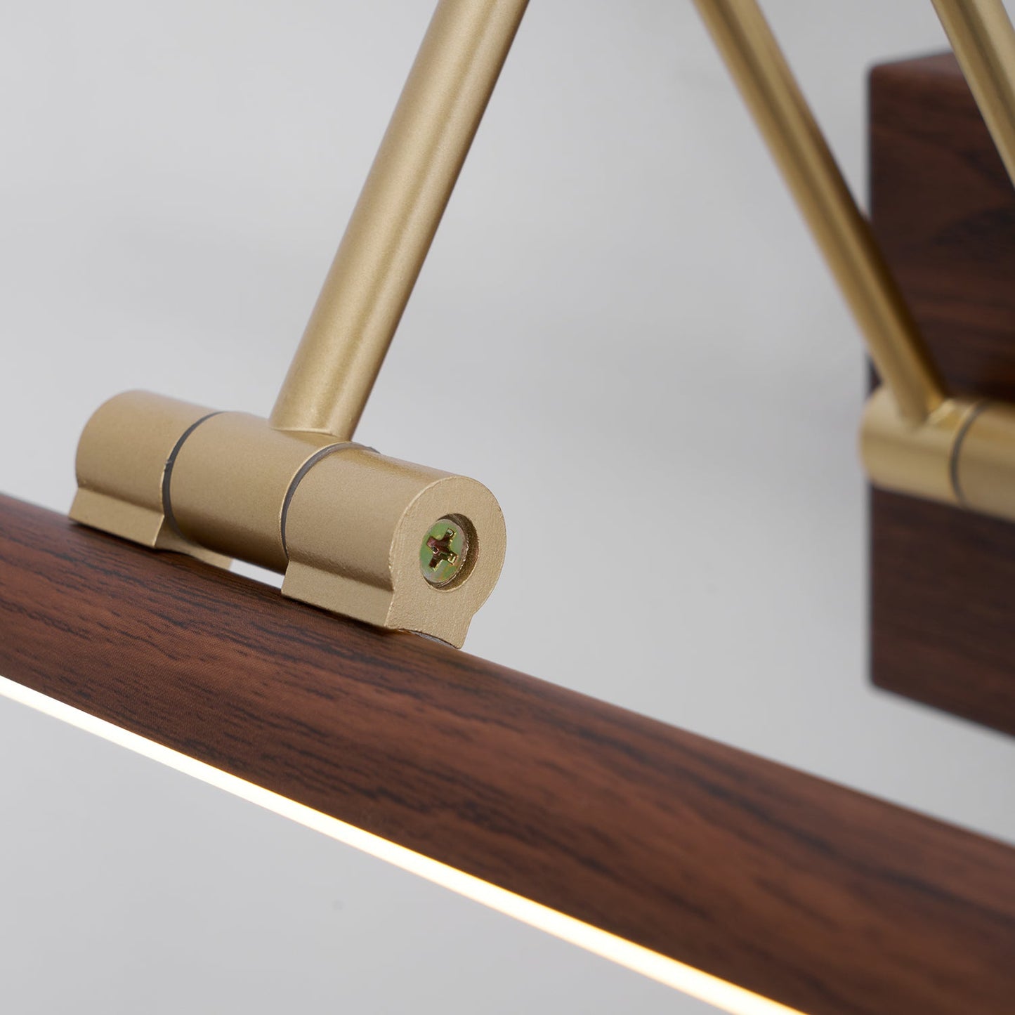 Walnut Linear Adjustable Wall Light - Dimmable & Energy Efficient