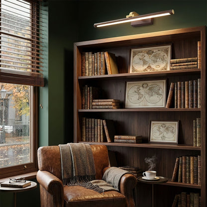 Walnut Linear LED Wall Light - Dimmable, Energy Efficient Illumination