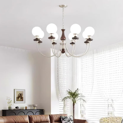 Elegant Retro Monique Chandelier - Adjustable Height, Crystal Accents