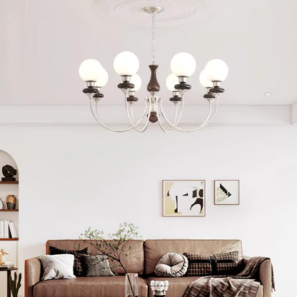 Elegant Retro Monique Chandelier - Adjustable Height, Crystal Accents