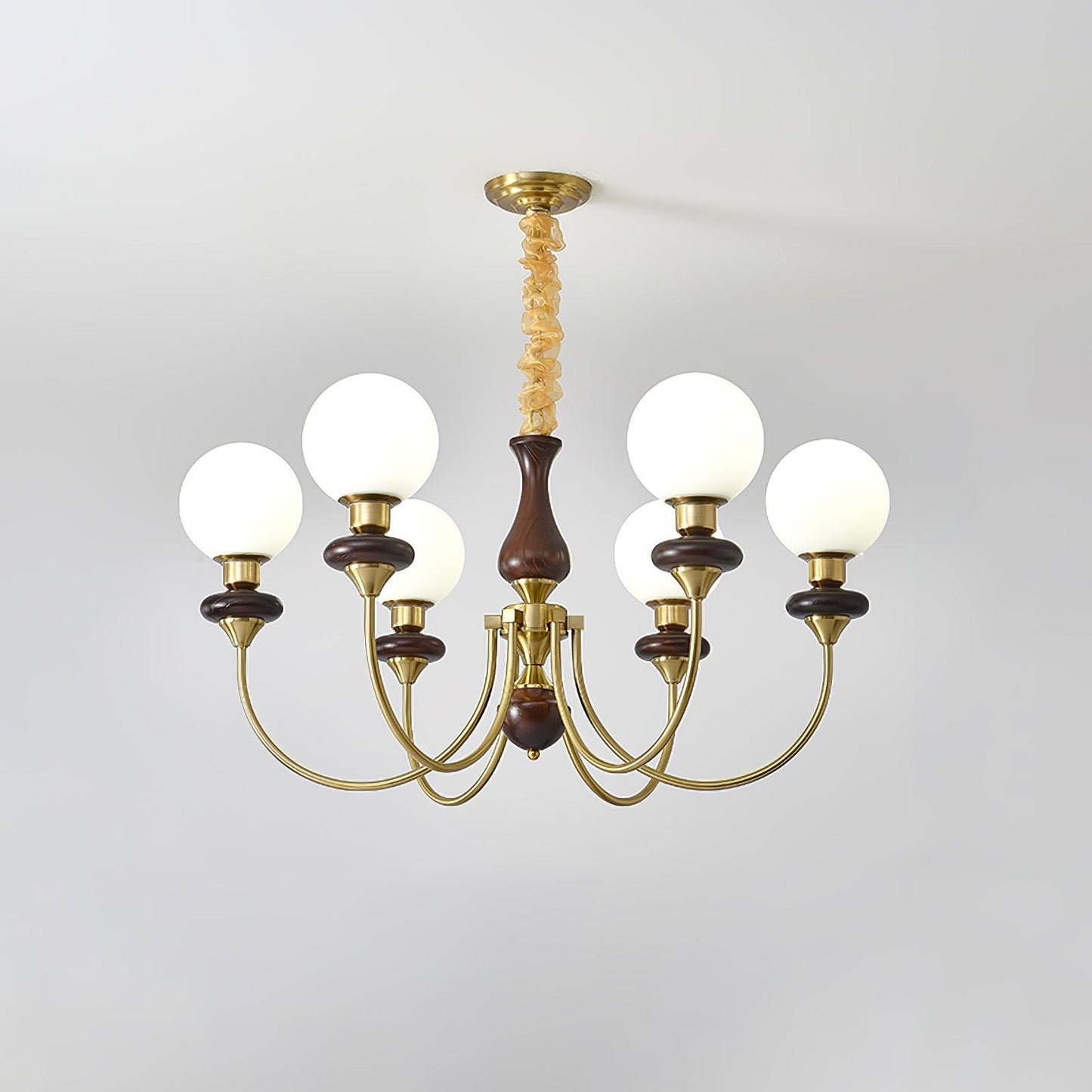 Elegant Retro Monique Chandelier - Adjustable Height, Crystal Accents