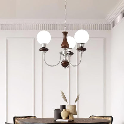 Elegant Retro Monique Chandelier - Adjustable Height, Crystal Accents