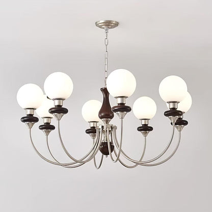 Elegant Retro Monique Chandelier - Adjustable Height, Crystal Accents