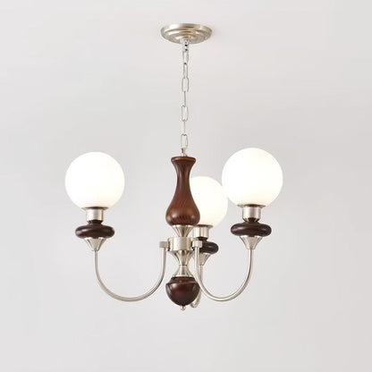 Elegant Retro Monique Chandelier - Adjustable Height, Crystal Accents
