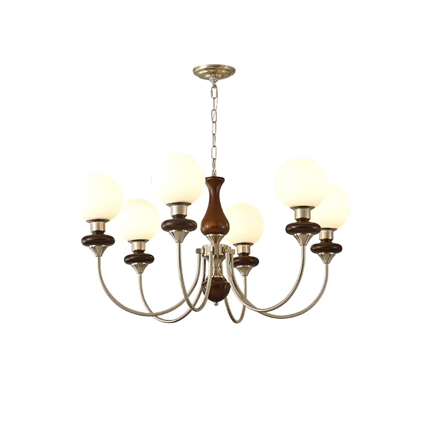 Elegant Retro Monique Chandelier - Adjustable Height, Crystal Accents