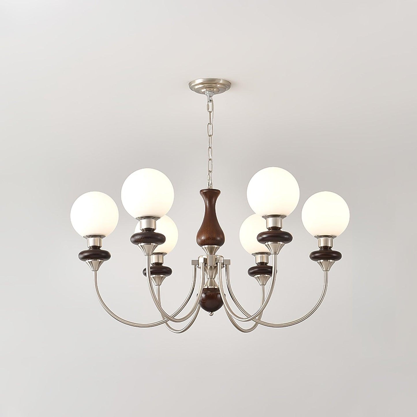 Elegant Retro Monique Chandelier - Adjustable Height, Crystal Accents
