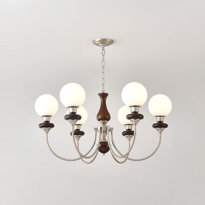 Elegant Retro Monique Chandelier - Adjustable Height, Crystal Accents