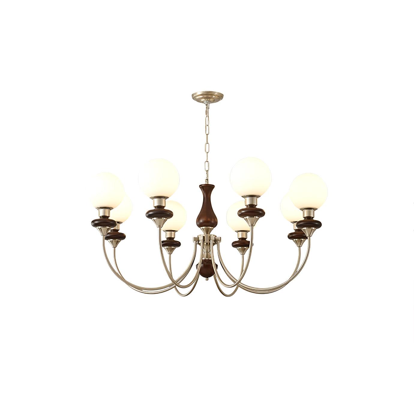 Elegant Retro Monique Chandelier - Adjustable Height, Crystal Accents
