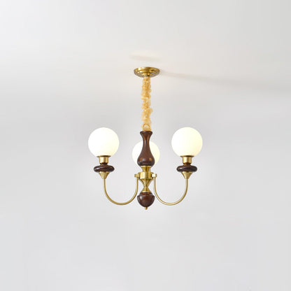 Elegant Retro Monique Chandelier - Adjustable Height, Crystal Accents
