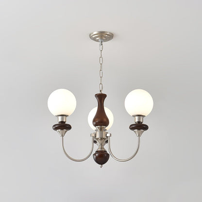 Elegant Retro Monique Chandelier - Adjustable Height, Crystal Accents