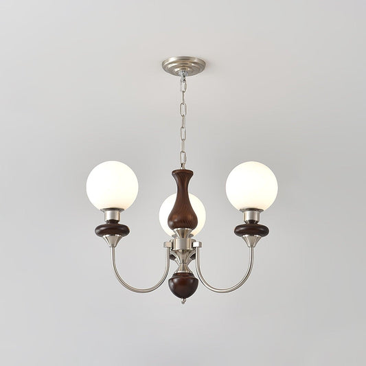 Elegant Retro Monique Chandelier - Adjustable Height, Crystal Accents