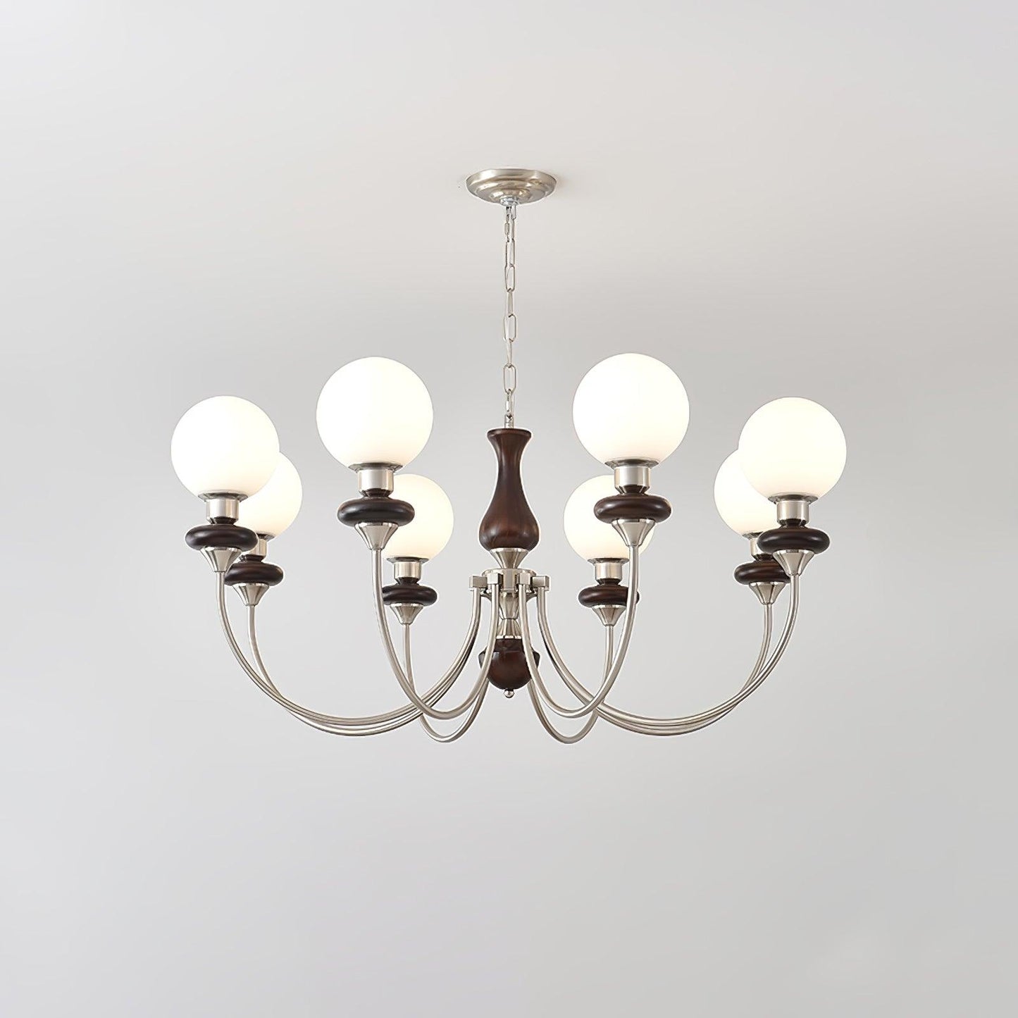 Elegant Retro Monique Chandelier - Adjustable Height, Crystal Accents