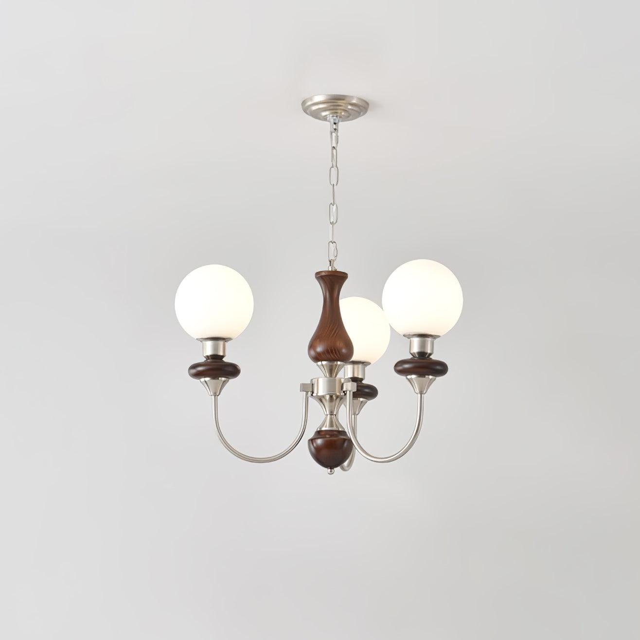 Elegant Retro Monique Chandelier - Adjustable Height, Crystal Accents