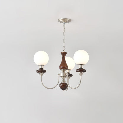 Elegant Retro Monique Chandelier - Adjustable Height, Crystal Accents