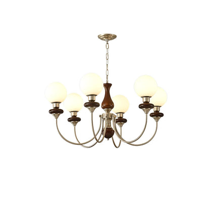 Elegant Retro Monique Chandelier - Adjustable Height, Crystal Accents