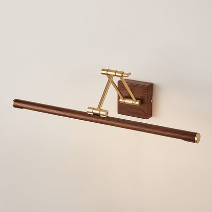 Walnut Linear Adjustable Wall Light - Dimmable & Energy Efficient