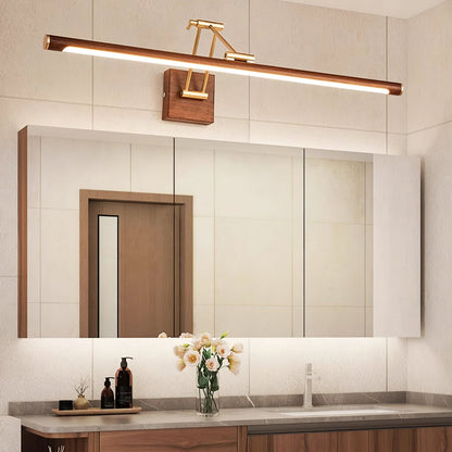 Walnut Linear Adjustable Wall Light - Dimmable & Energy Efficient
