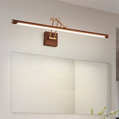 Walnut Linear Adjustable Wall Light - Dimmable & Energy Efficient