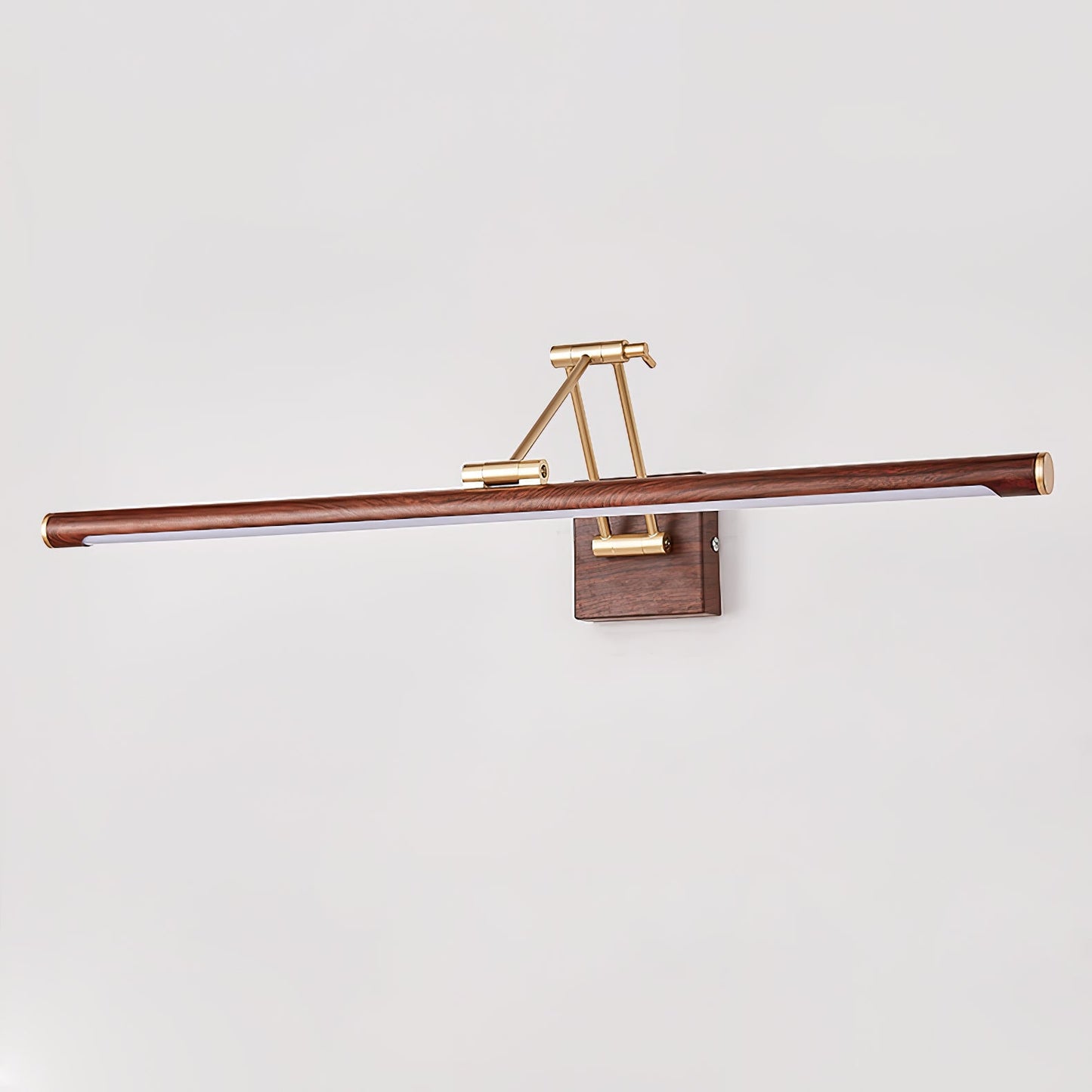 Walnut Linear Adjustable Wall Light - Dimmable & Energy Efficient