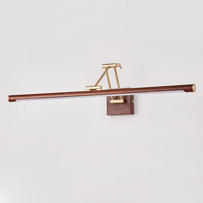 Walnut Linear Adjustable Wall Light - Dimmable & Energy Efficient