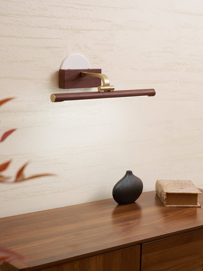 Walnut Linear LED Wall Light - Dimmable, Energy Efficient Illumination