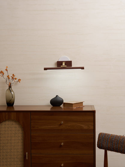 Walnut Linear LED Wall Light - Dimmable, Energy Efficient Illumination