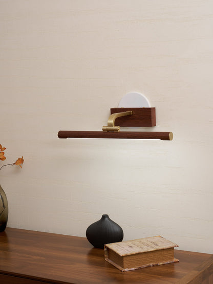 Walnut Linear LED Wall Light - Dimmable, Energy Efficient Illumination