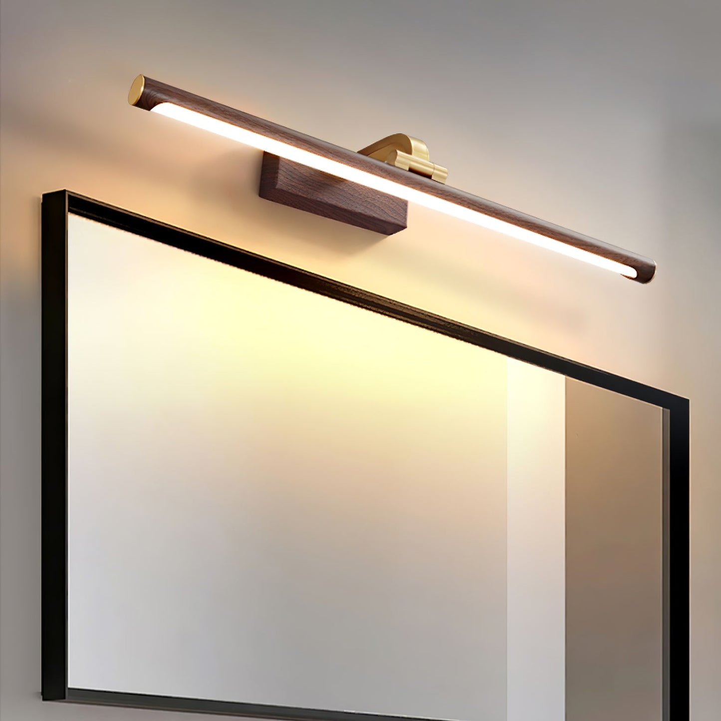 Walnut Linear LED Wall Light - Dimmable, Energy Efficient Illumination