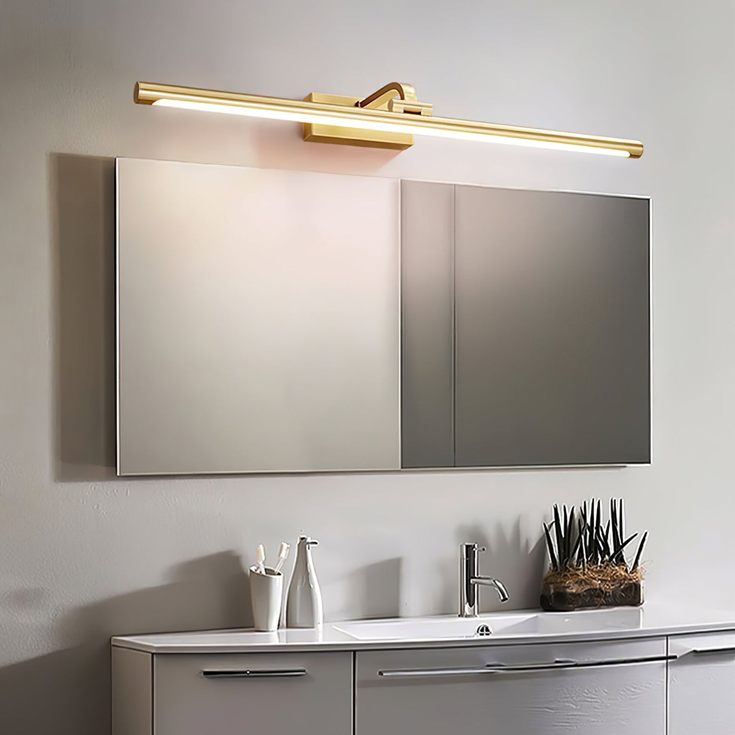 Walnut Linear LED Wall Light - Dimmable, Energy Efficient Illumination