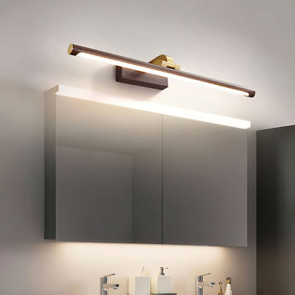Walnut Linear LED Wall Light - Dimmable, Energy Efficient Illumination