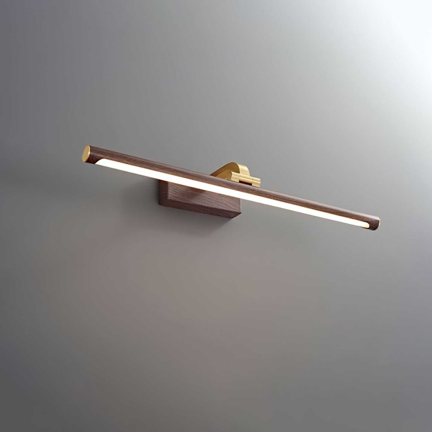 Walnut Linear LED Wall Light - Dimmable, Energy Efficient Illumination