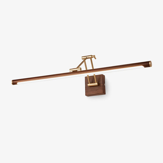 Walnut Linear Adjustable Wall Light - Dimmable & Energy Efficient